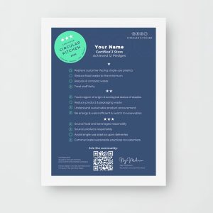 Circular Kitchens Certification (framed)
